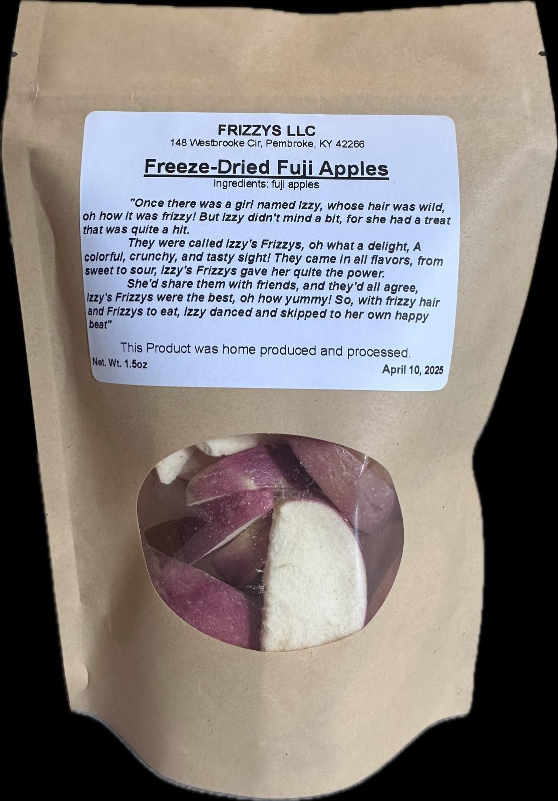 π Frizzys Freeze-Dried Fuji Apples β Light, Crisp, and Naturally Sweet (1.5 oz)