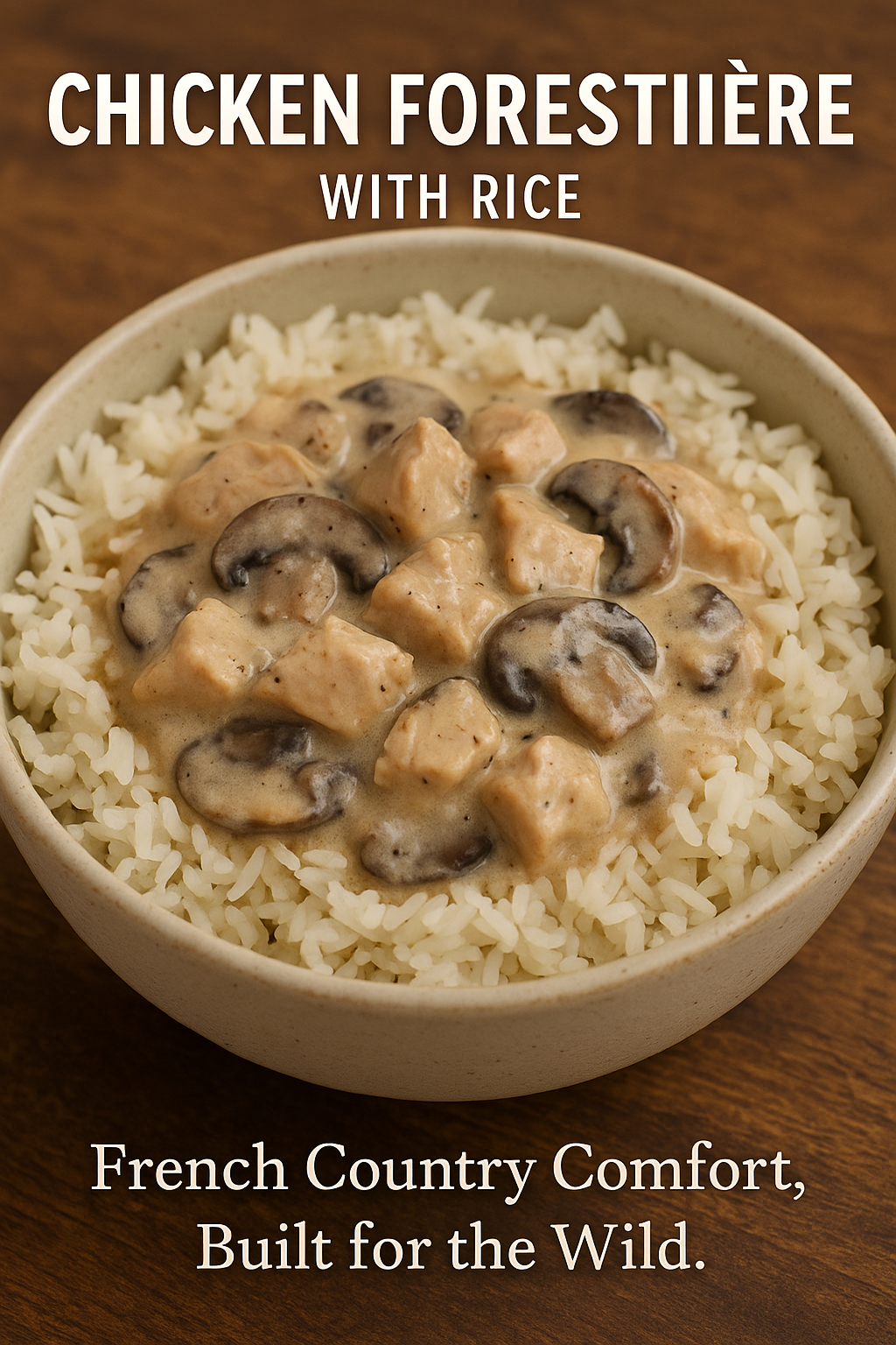 Chicken Forestière with Rice